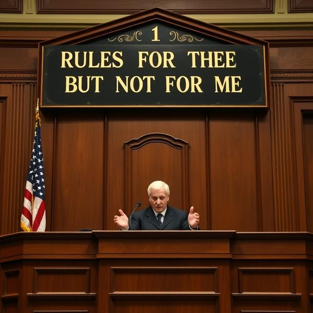 RULES FOR THEE BUT NOT FOR ME