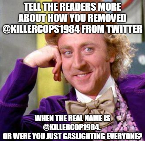 LAPD union tells members it removed Twitter user @Killercops1984, but the facts show there never was a @killercops1984 account.